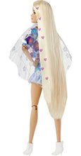 Load image into Gallery viewer, Barbie Extra Doll #12 in Floral 2-Piece Fashion &amp; Accessories, with Pet Bunny, Extra-Long Blonde Hair with Heart Icons &amp; Flexible Joints - sctoyswholesale
