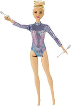 Load image into Gallery viewer, Barbie Rhythmic Gymnast Blonde Doll 12&quot; with Colorful Metallic Leotard, 2 Batons &amp; Ribbon Accessory - sctoyswholesale
