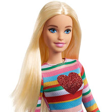 Load image into Gallery viewer, Barbie It Takes Two Barbie “Malibu” Roberts Doll (Blonde) Wearing Rainbow Shirt, Denim Skirt &amp; Shoes - sctoyswholesale
