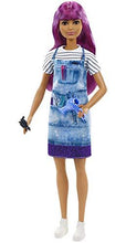 Load image into Gallery viewer, Barbie Salon Stylist Doll (12-In/30.40-cm) with Purple Hair, Tie-Dye Smock, Striped Tee, Blow Dryer &amp; Comb Accessories, Great Gift for Ages 3 Years Old &amp; Up - sctoyswholesale
