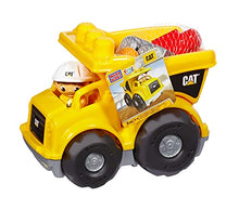 Load image into Gallery viewer, MEGA Cat Lil&#39; Dump Truck building set with a working loading bin, 5 big building blocks and 1 Block Buddies figure, toy gift set for ages 1 and up - sctoyswholesale
