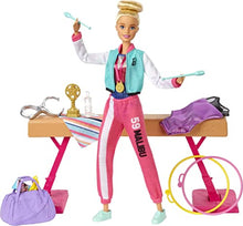 Load image into Gallery viewer, Barbie Gymnastics Playset: Barbie Doll with Twirling Feature, Balance Beam, 15+ Accessories - sctoyswholesale
