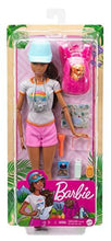 Load image into Gallery viewer, Barbie Hiking Doll, Brunette, with Puppy &amp; 9 Accessories, Including Backpack Pet Carrier, Map, Camera &amp; More - sctoyswholesale
