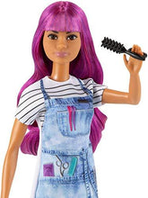 Load image into Gallery viewer, Barbie Salon Stylist Doll (12-In/30.40-cm) with Purple Hair, Tie-Dye Smock, Striped Tee, Blow Dryer &amp; Comb Accessories, Great Gift for Ages 3 Years Old &amp; Up - sctoyswholesale
