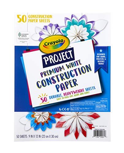 Crayola White Construction Paper, Premium Art Supplies - sctoyswholesale