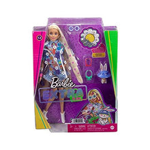 Load image into Gallery viewer, Barbie Extra Doll #12 in Floral 2-Piece Fashion &amp; Accessories, with Pet Bunny, Extra-Long Blonde Hair with Heart Icons &amp; Flexible Joints - sctoyswholesale
