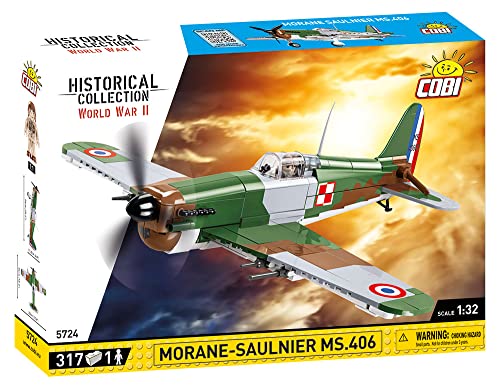 COBI Historical Collection: World War II Morane-Saulnier MS.406,Various - sctoyswholesale