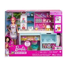 Load image into Gallery viewer, Barbie Bakery Playset with 12 in Petite Doll, Pink Hair, Bakery Station, Cake Making Feature, 20+ Realistic Play Pieces: 2 Dough containers, Cake Piping Stamper, Decorations, Toppers &amp; More - sctoyswholesale
