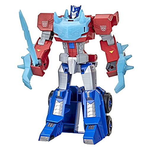 Transformers Toys Bumblebee Cyberverse Adventures Dinobots Unite Roll N’ Change Optimus Prime Push-to-Convert Action Figure - sctoyswholesale