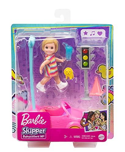 Barbie Skipper Babysitters Inc. Accessories Set with Small Toddler Doll & Toy Car - sctoyswholesale
