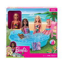 Load image into Gallery viewer, Barbie Doll, 11.5-Inch Blonde, and Pool Playset with Slide and Accessories - sctoyswholesale
