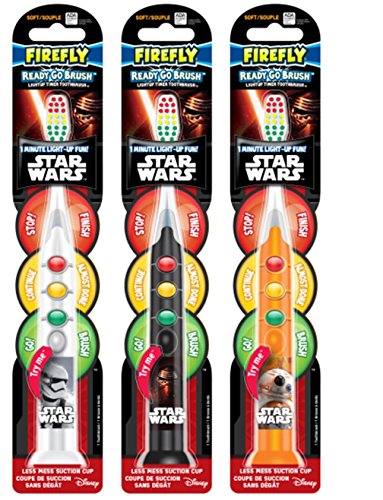 Firefly Star Wars Ready Go Soft Toothbrush with Suction Cup (Color may vary) (1 pack) - sctoyswholesale