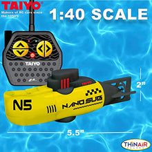 Load image into Gallery viewer, RC Submarine, Scale Real Working Mini Sub with Handset for Under Water Action, Submerge and Surface, Gift for Kids &amp; Adults, Yellow - sctoyswholesale
