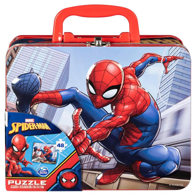 Spider Man Puzzle in Tin with Handle Assortment - sctoyswholesale