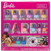 Load image into Gallery viewer, Barbie - Townley Girl Non-Toxic Peel-Off Quick Dry Nail Polish Activity Makeup Set for Girls, Ages 3+ includes 15 PK Nail Polish with Nail Gems Wheel and Nail File for Parties, Sleepovers and Makeovers - sctoyswholesale
