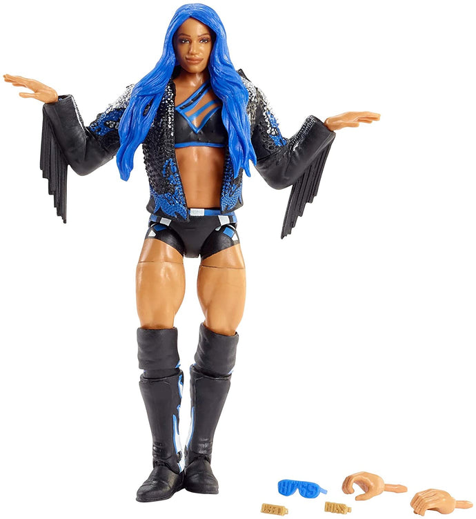 WWE Sasha Banks Elite Collection Series 83 Action Figure 6 in Posable Collectible Gift Fans Ages 8 Years Old and Up - sctoyswholesale