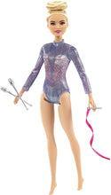 Load image into Gallery viewer, Barbie Rhythmic Gymnast Blonde Doll 12&quot; with Colorful Metallic Leotard, 2 Batons &amp; Ribbon Accessory - sctoyswholesale
