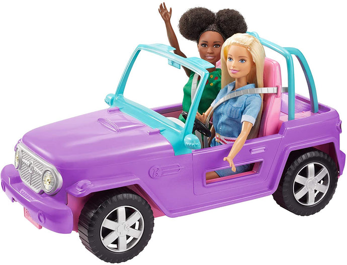 Barbie Off-Road Vehicle, Purple with Pink Seats and Rolling Wheels, 2 Seats - sctoyswholesale