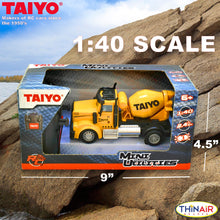 Load image into Gallery viewer, Taiyo RC Cement Mixer Truck, 1:40 Scale Mini - sctoyswholesale
